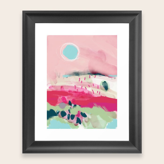 spring dream landscape Framed Art Print by Art Paintings Society6