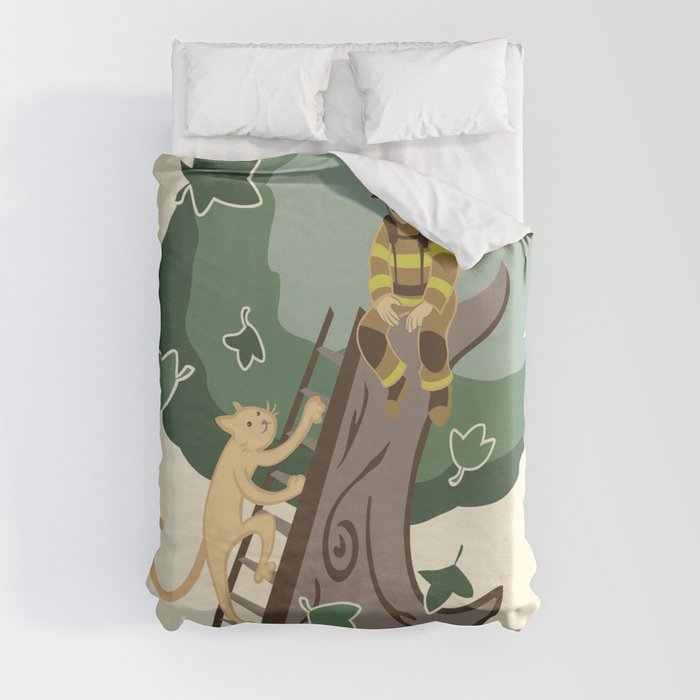 Stuck in a Tree Duvet Cover