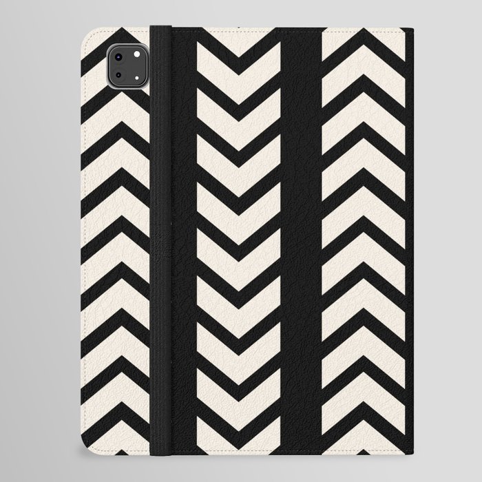 Mud cloth black white arrow pattern iPad Folio Case