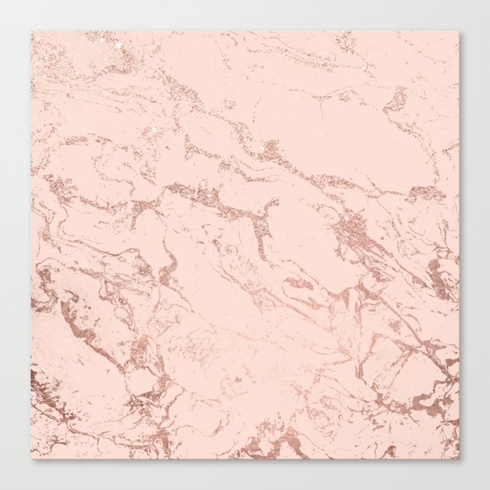 Modern Rose Gold Glitter Ombre Foil Blush Pink Marble