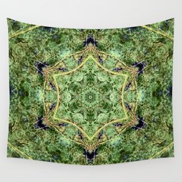  Inverted Pine Tree from Below Digital Manipulation Abstract Kaleidoscope Pattern Nature Photography Wall Tapestry