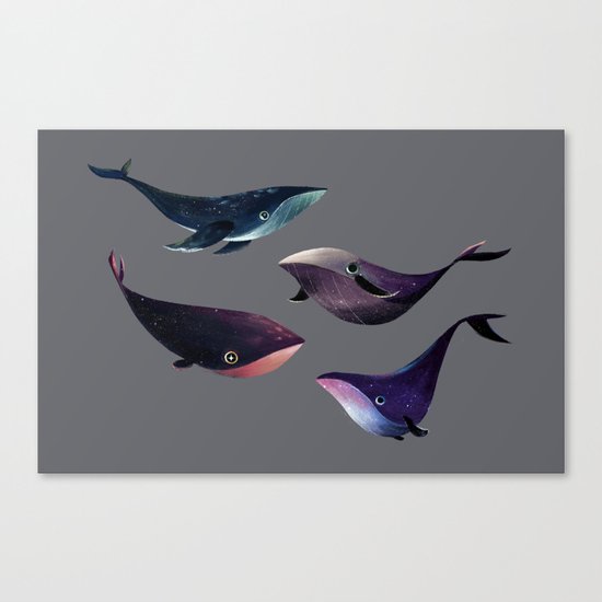 Galactic Whales Canvas Print