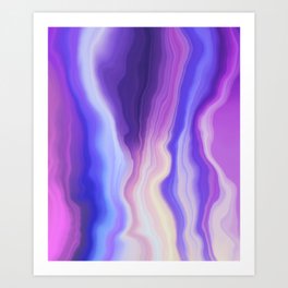 Lilac luminous strokes Art Print