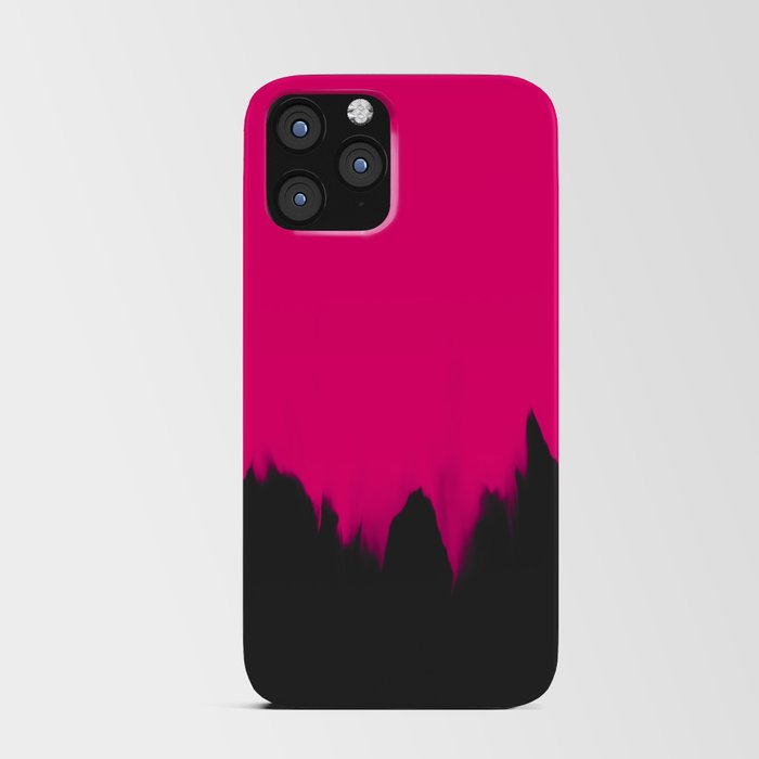 Hot Pink on Black Smear iPhone Card Case
