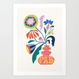 Flower market Art Print