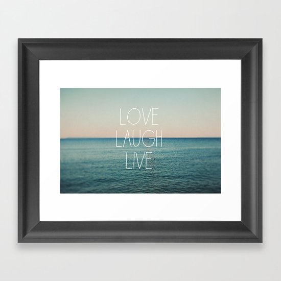 Love Laugh Live #2 Framed Art Print
