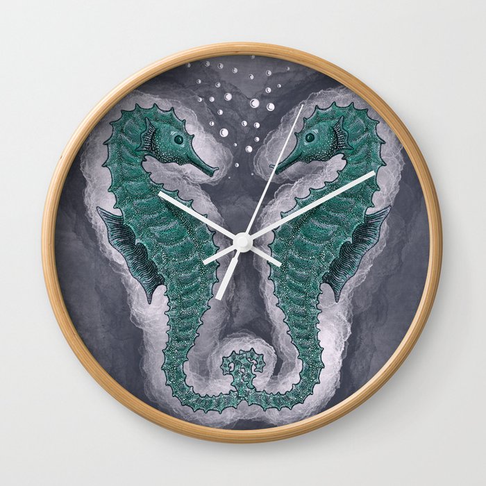 Seahorse gaze Wall Clock