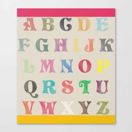 ALPHABET Canvas Print