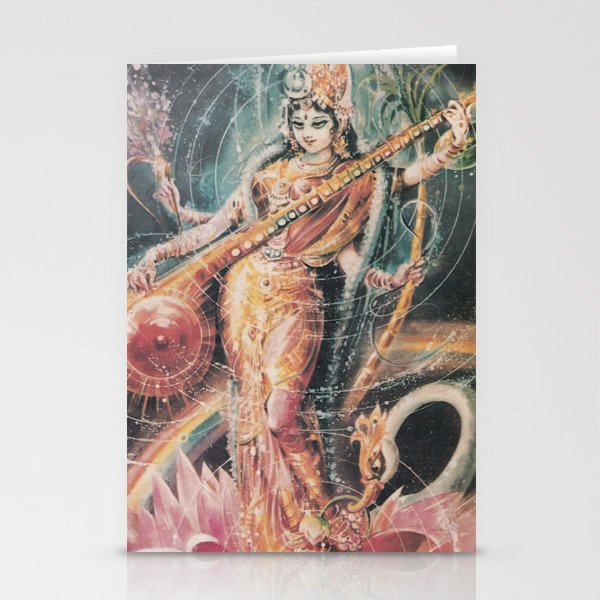 Manikya Veena Saraswati Stationery Cards