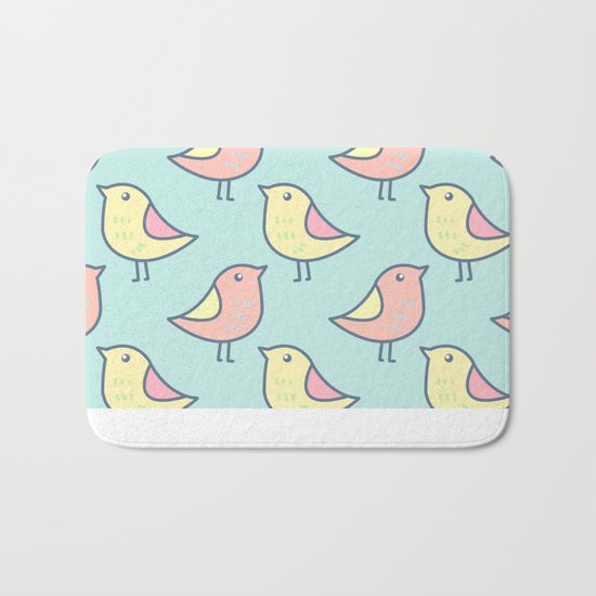 Cute Bird Pattern Bath Mat