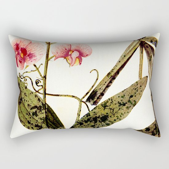 modern sweet peas Rectangular Pillow