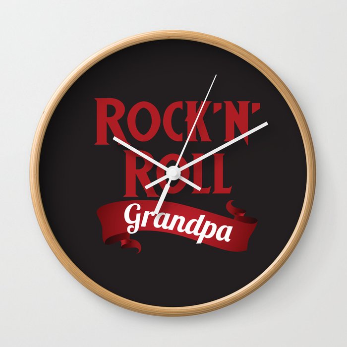 Grandpa Rocks!!! Wall Clock