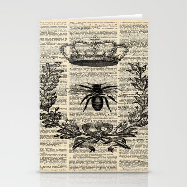 Paris french  garden farmhouse beekeeper honey bee queen Stationery Cards