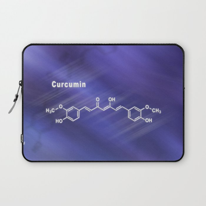 Curcumin turmeric spice, Structural chemical formula Laptop Sleeve