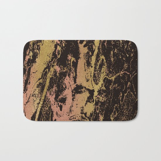 Rose gold & gold marbled Bath Mat