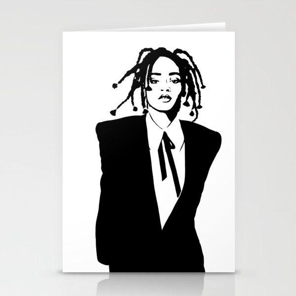 Rihanna Black And White Stationery Cards By Zoe A Society6