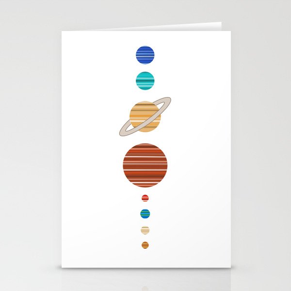 Solar System Planets Stationery Cards