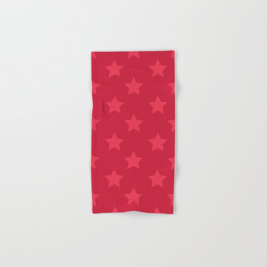 Red stars Hand & Bath Towel