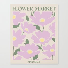 Marseille Flower Market Canvas Print