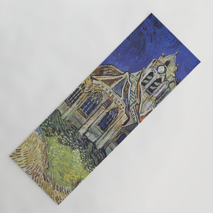 The Church at Auvers by Vincent van Gogh Yoga Mat