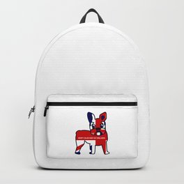 Cute French Bulldog Puppy Cartoon Keep Calm and Go Walkies Backpack