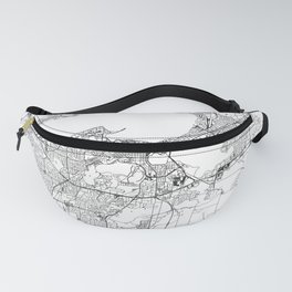Madison White Map Fanny Pack