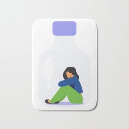 Women are sensitive and need love and affection Bath Mat