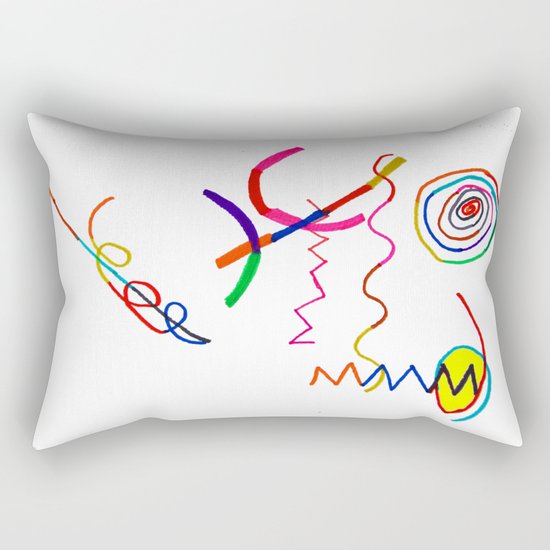 Funky Way Doodle Rectangular Pillow