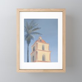 church in Santa Barbara Framed Mini Art Print