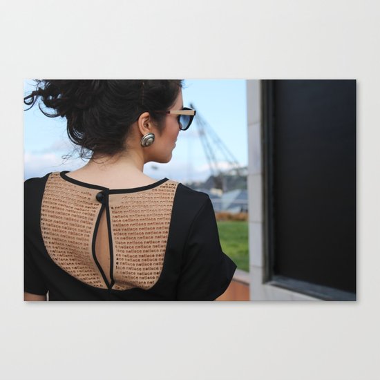 Lasercut NOT LACE Canvas Print
