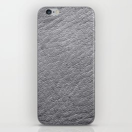 Modern Silver Leather Collection iPhone Skin