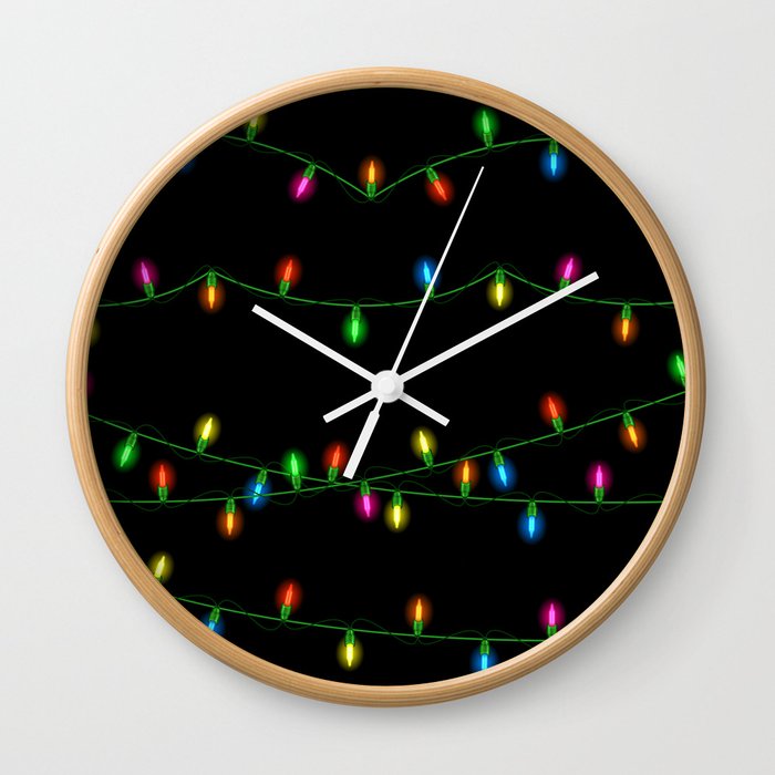 Christmas lights collection Wall Clock