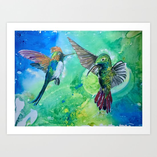 Hummingbird Heaven Art Print