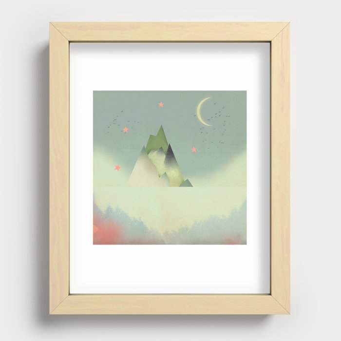 Abstract Cloudscape Recessed Framed Print