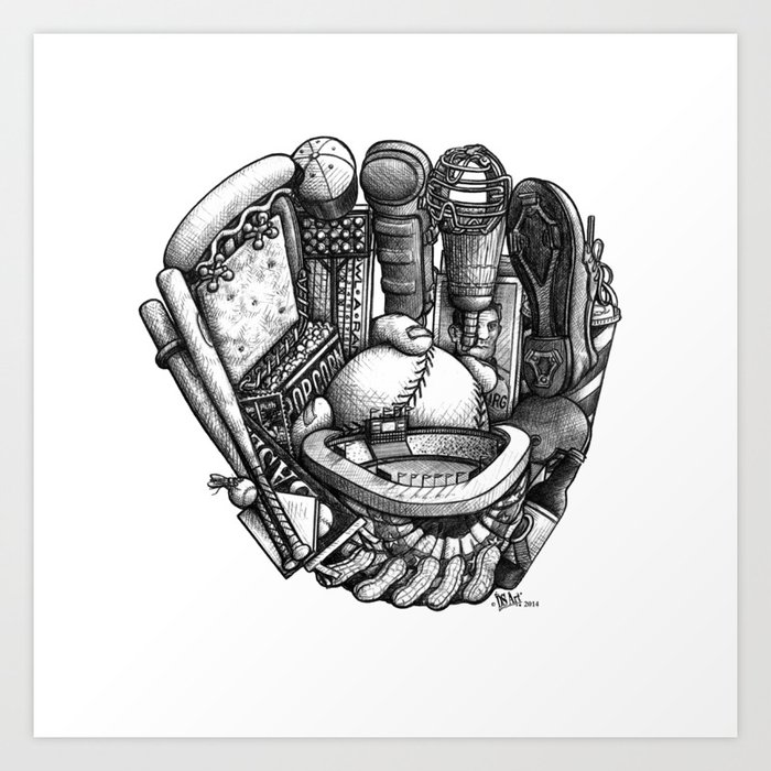 Baseball Glove Art Print