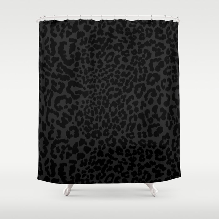 Goth Black Leopard Animal Print Shower Curtain by Gabriela Simon | Society6