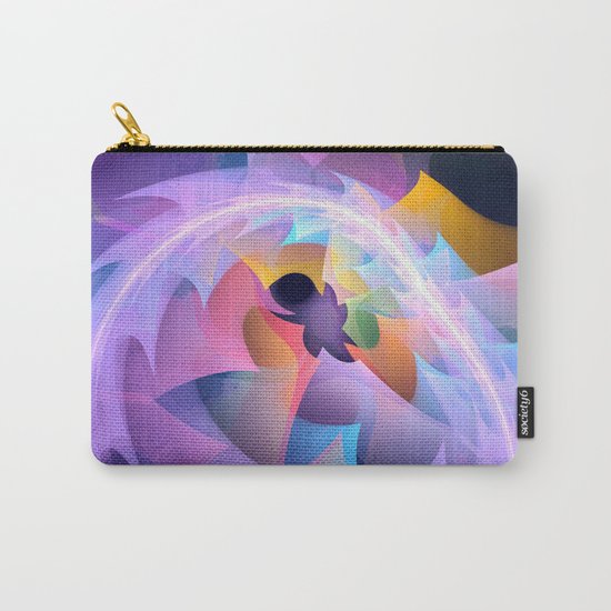 Cyclone of feelings, colourful fractal abstract Carry-All Pouch