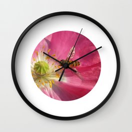 flower fly macro VII Wall Clock