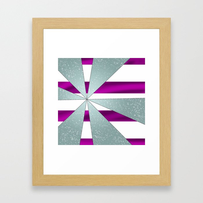 4Shades Glass: Purple White Framed Art Print