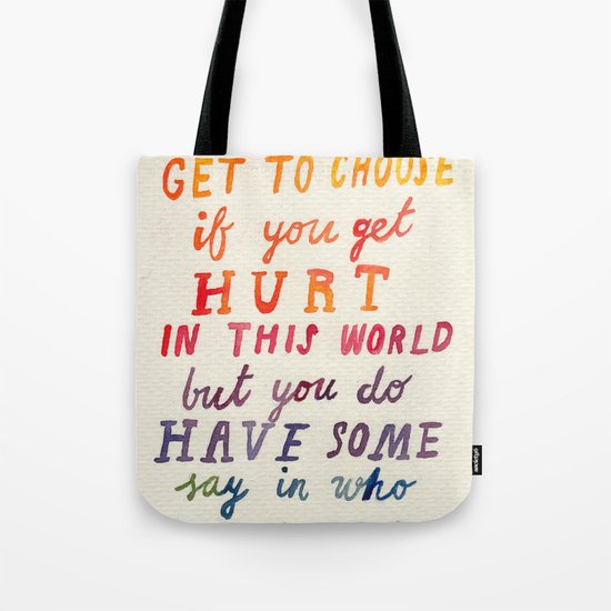 If You Get Hurt Poster Tote Bag