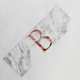Monogram rose gold marble B Yoga Mat