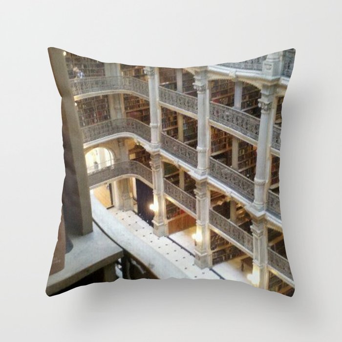 The Library Throw Pillow