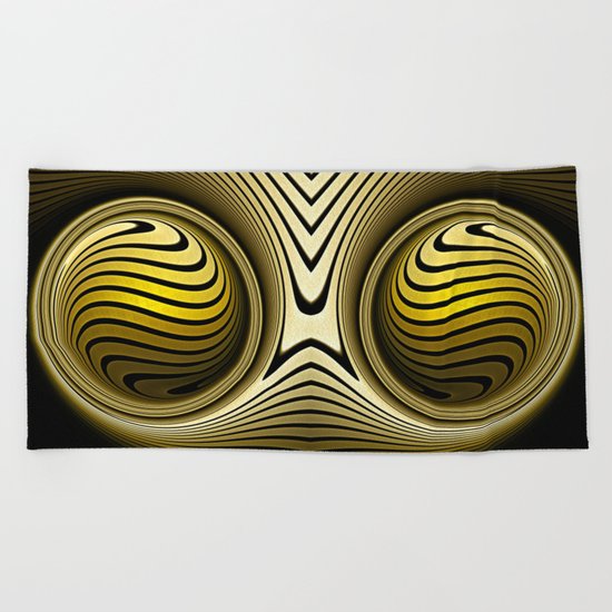 Turning into gold Beach Towel