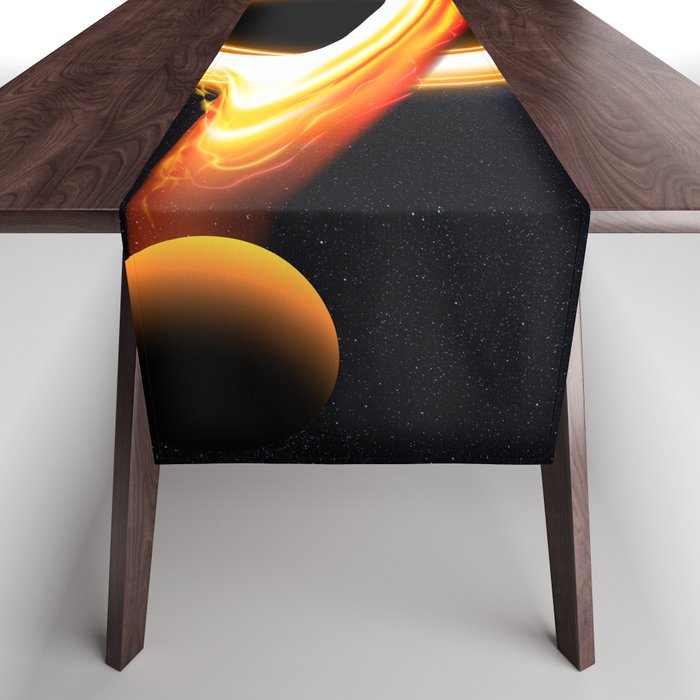 Gargantua - Black Hole and Milky Way #1 Table Runner
