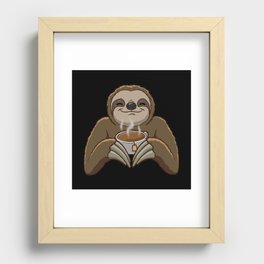 Sloth Tea Recessed Framed Print