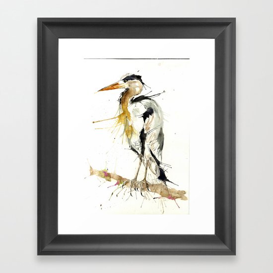 Mr Heron Framed Art Print