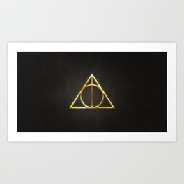 Deathly Hallows Symbol Potter Magic Wizards And Witches World Art Print