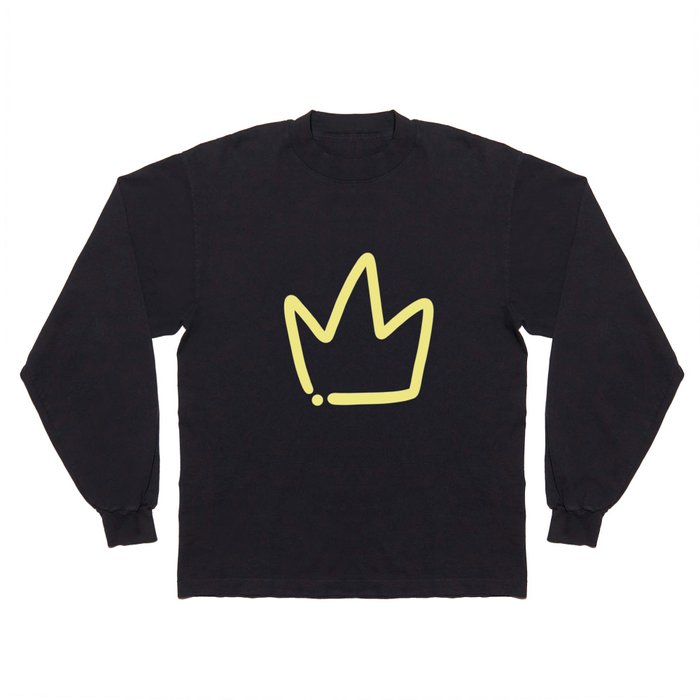 Yellow Crown Logo. Long Sleeve T Shirt