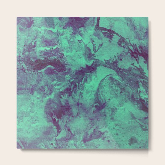 Ink Marble Metal Print