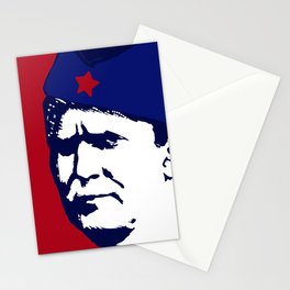 Tito Josip Broz Yugoslavia  -  portrait red star  Stationery Cards